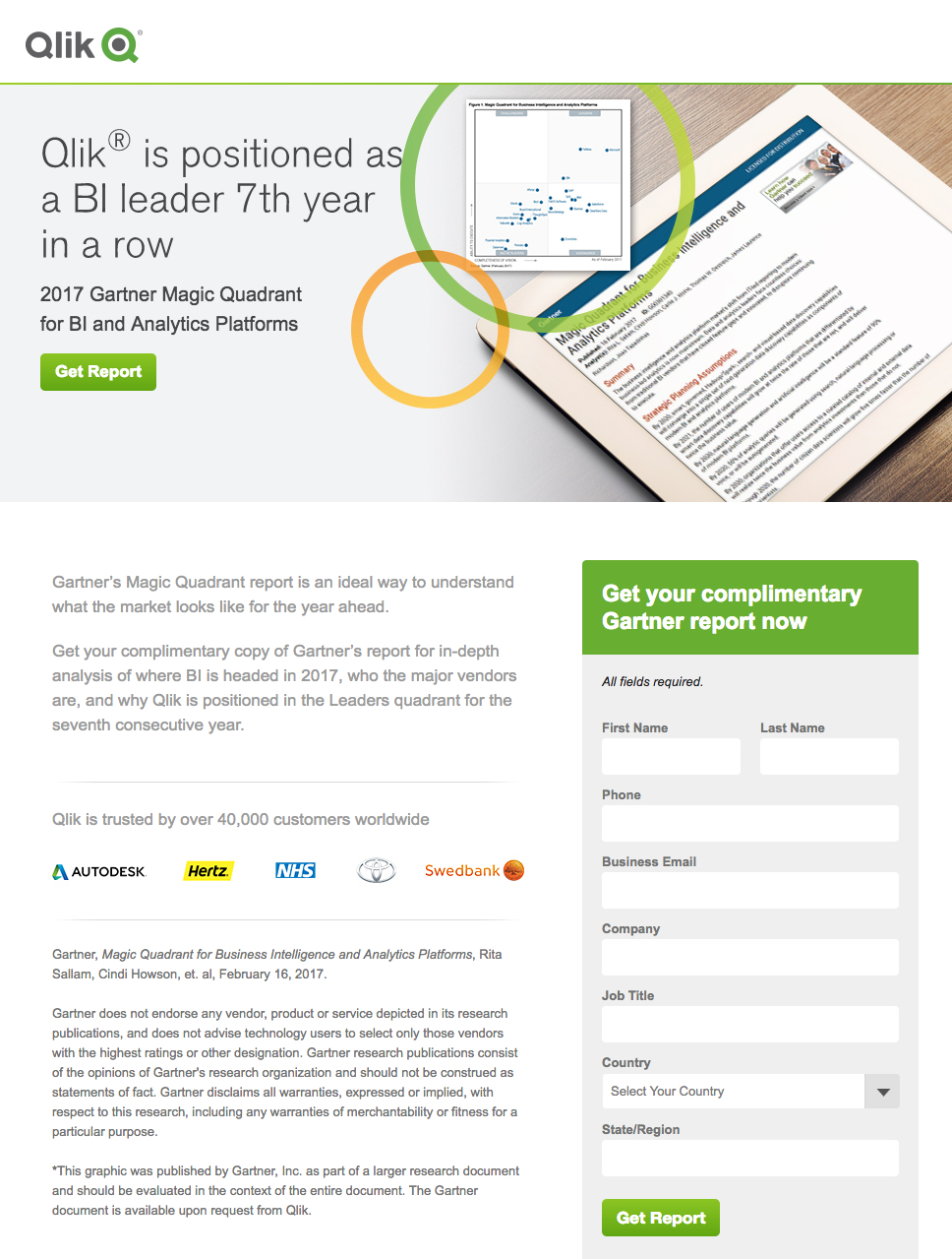 Lead generation landing page trust badges