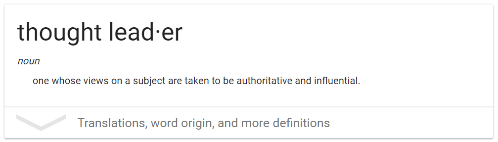 what is a thought leader definition