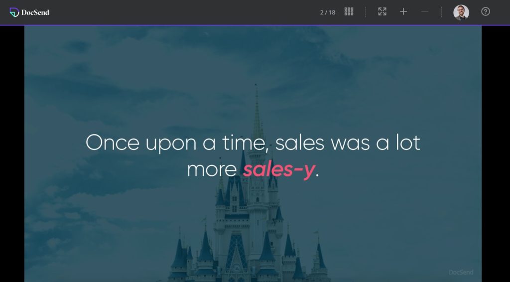 docsend sales deck example