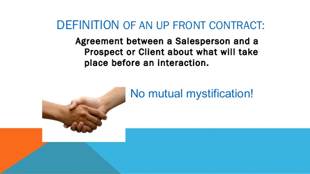 sales meeting upfront contract