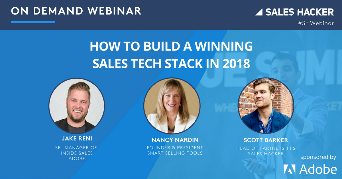How to Build a Winning Sales Tech Stack in 2018 - GTMnow